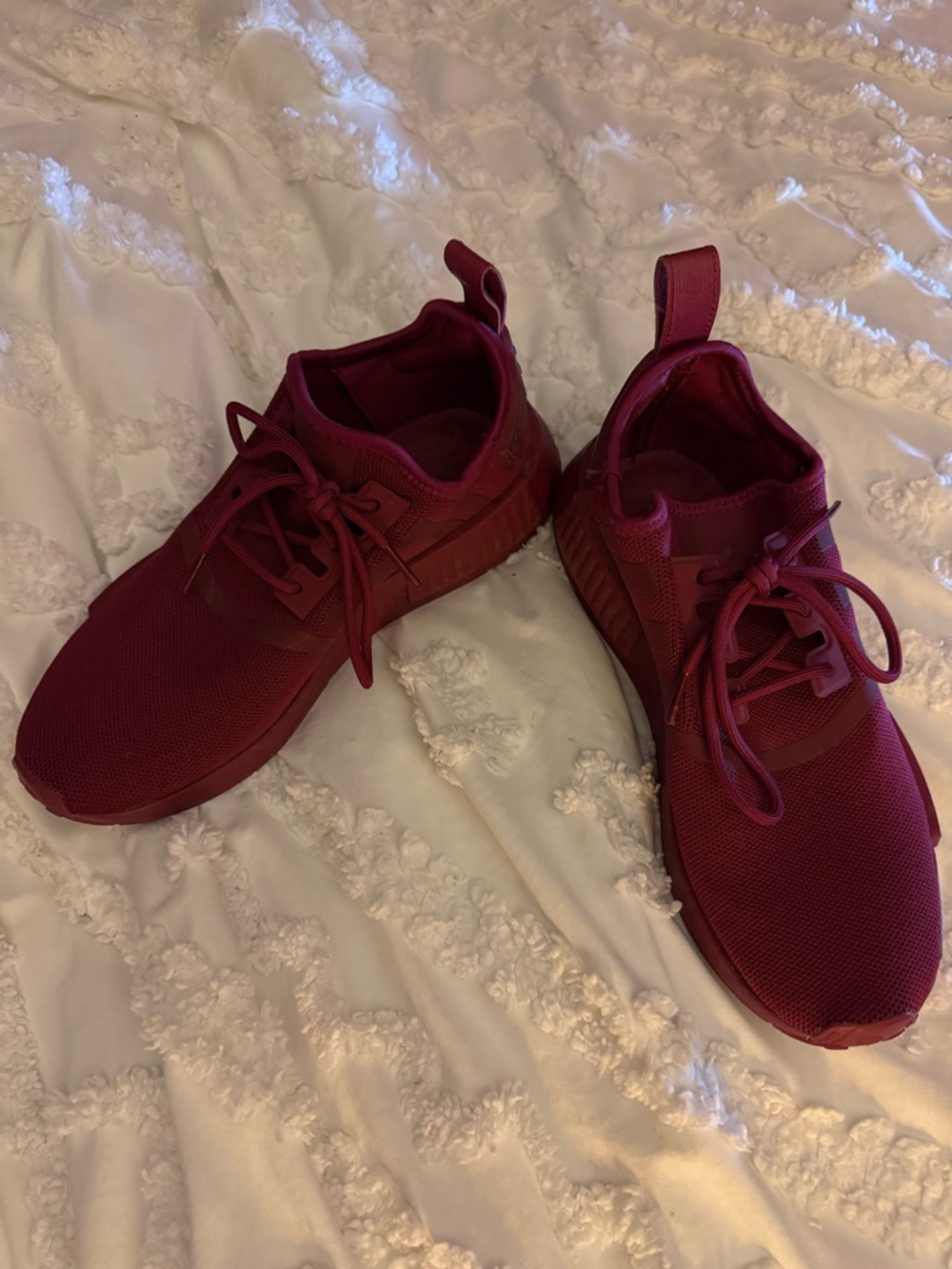 Women's Adidas Lightweight Burgundy Athletic Sneakers in decent shape - Picture 9 of 10